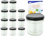 12er Set Sturzglas 167 ml To 66 schwarzer Deckel incl. Diamant Gelierzauber Rezeptheft_Bild_1