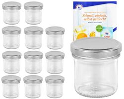 MamboCat-10834-12er-Set-Sturzglas-167-ml-To-66-sc_4.jpg 12er Set Sturzglas 167 ml To 66 silberner Deckel incl. Diamant Gelierzauber Rezeptheft_Bild_1