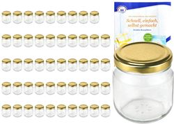 MamboCat-10850-24er-Set-Rundglas-212-ml-nieder-To_4.jpg 50er Set Rundglas 212 ml nieder To 66 goldener Deckel incl. Diamant Gelierzauber Rezeptheft_Bild_4