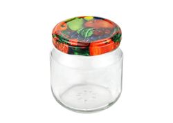 MamboCat-10856-12er-Set-Rundglas-212-ml-nieder-To_5.jpg 12er Set Rundglas 212 ml nieder To 66 Obst Dekor Deckel incl. Diamant Gelierzauber Rezeptheft_Bild_4