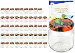 50er Set Rundglas 212 ml nieder To 66 Obst Dekor Deckel incl. Diamant Gelierzauber Rezeptheft_Bild_4