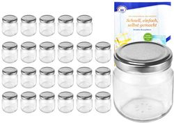 MamboCat-10870-12er-Set-Rundglas-212-ml-nieder-To_4.jpg 24er Set Rundglas 212 ml nieder To 66 silberner Deckel incl. Diamant Gelierzauber Rezeptheft_Bild_4