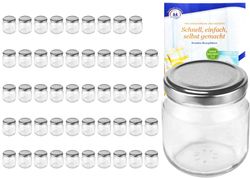 MamboCat-10871-24er-Set-Rundglas-212-ml-nieder-To_4.jpg 50er Set Rundglas 212 ml nieder To 66 silberner Deckel incl. Diamant Gelierzauber Rezeptheft_Bild_4