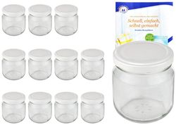 MamboCat-10873-12er-Set-Rundglas-212-ml-nieder-To_4.jpg 12er Set Rundglas 212 ml nieder To 66 weißer Deckel incl. Diamant Gelierzauber Rezeptheft_Bild_3