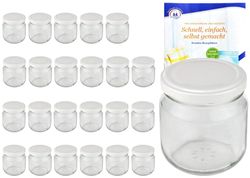 MamboCat-10874-12er-Set-Rundglas-212-ml-nieder-To_4.jpg 24er Set Rundglas 212 ml nieder To 66 weißer Deckel incl. Diamant Gelierzauber Rezeptheft_Bild_4