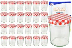 MamboCat-10895-12er-Set-Sturzglas-230-ml-HOCH-To-_4.jpg 25er Set Sturzglas 230 ml HOCH To 66 rot karierter Deckel incl. Diamant Gelierzauber Rezeptheft_Bild_4