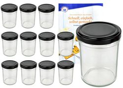 MamboCat-10897-12er-Set-Sturzglas-230-ml-HOCH-To-_4.jpg 12er Set Sturzglas 230 ml HOCH To 66 schwarzer Deckel incl. Diamant Gelierzauber Rezeptheft_Bild_1