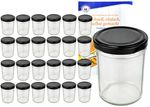 25er Set Sturzglas 230 ml HOCH To 66 schwarzer Deckel incl. Diamant Gelierzauber Rezeptheft_Bild_4