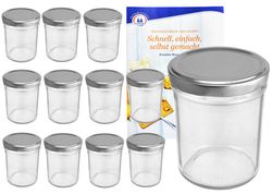MamboCat-10900-12er-Set-Sturzglas-230-ml-HOCH-To-_4.jpg 12er Set Sturzglas 230 ml HOCH To 66 silberner Deckel incl. Diamant Gelierzauber Rezeptheft_Bild_1