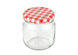 MamboCat-10906-12er-Set-Rundglas-212-ml-nieder-To_5.jpg 12er Set Rundglas 212 ml nieder To 66 rot karierter Deckel incl. Diamant Gelierzauber Rezeptheft_Bild_4