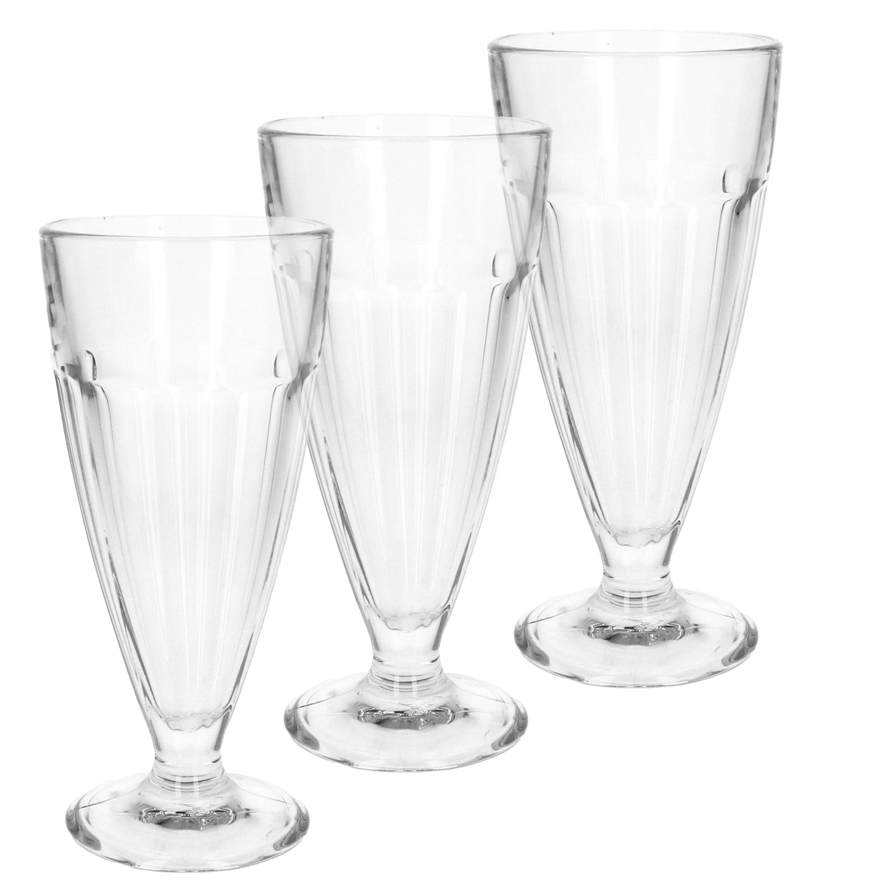 6er Set Milch-Shake-Becher Rock Bar Glas 38,0 cl