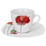 6er Set Kaffeetasse mit Kaffeeuntertasse Monika _Bild_2