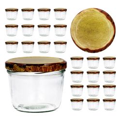 sturz230-holzdekor.jpg CAPCRO 25er Set Sturzglas 230 ml To 82 Holzdekor Deckel_Bild_4
