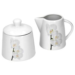 van-well-orchidee-milch-zucker-01.jpg Kaffeeergänzungsset Milchkännchen & Zuckerdose Vanda weiße Orchidee_Bild_1