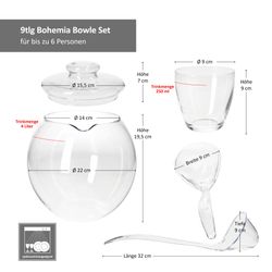 06-007166015-MamboCat-Bohemia-Bowle-Set-9tlg-Bemassung.jpg im Geschenkkarton Bowlegefäß und Deckel aus hitzebeständigem Borosilikatglas_Bild_6