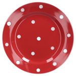 Dessertteller Emily 20cm rot mit weißen Punkten_Bild_1