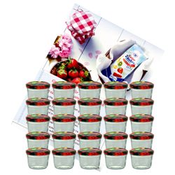 sturzglas-230-ml-gelier-obst-1-25.jpg 25er Set Sturzglas 230 ml To 82 Obst Deckel incl. Diamant Gelierzauber Rezeptheft_Bild_1