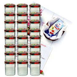 sturzglas-350-ml-obst-2-24-gelier.jpg 25er Set Sturzglas 350 ml To 82 Obst Deckel incl. Diamant Gelierzauber Rezeptheft_Bild_1