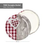 40er Set Sturzglas 230 ml To 82 Holz Herz rot Deckel incl. Diamant Gelierzauber Rezeptheft_Bild_8