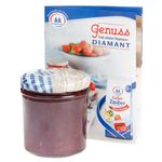 50er Set Sturzglas 350 ml To 82 Deckel Holz-Herz blau incl. Diamant Gelierzauber Rezeptheft_Bild_4