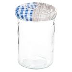 50er Set Sturzglas 435 ml To 82 Deckel Holz Herz blau incl. Diamant Gelierzauber Rezeptheft_Bild_1