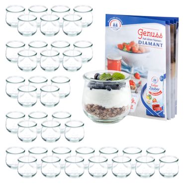 48er Set Weck Gläser 370ml Tulpenglas inkl Rezeptheft