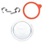 Weck-Einkoch-Set - 24 Glasdeckel 80 mm + 24 Einkochringe 80 mm + 48 Weck-Klammern incl. Gelierzauber Rezeptheft von Diamantzucker_Bild_2