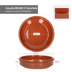 Arte-Real-Cazuela-BRUNO-ohne-HENKEL-12cm-Bemassung-2024.jpg 12er Set Cazuela Tonschale Bruno 12cm S - 33355_Bild_6