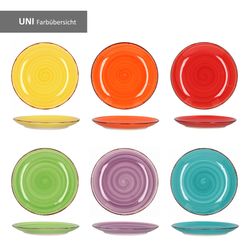 02-hit-uni-bunt-18tlg-set-farbuebersicht.jpg 18tlg. Tellerset Uni Bunt für 6 Personen in unterschiedlichen Farben_Bild_2
