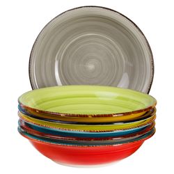 hit-dinner-set-suppenteller-malaga-6er-set.jpg 6er Set Essteller tief Malaga Snaily bunt_Bild_1