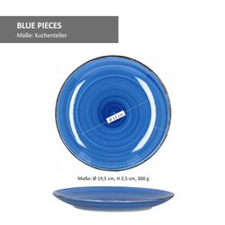 blau-mix-bemassung-kuchenteller.jpg 18tlg. Tellerset Blue Curacao für 6 Personen in verschiedenen Blau-Tönen_Bild_4