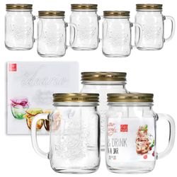 bormioli-quattro-stagioni-henkel-glas-750ml-8er-Set-Rezeptheft.jpg 8er Set Quattro Trinkglas mit Henkel 0.75l_Bild_2
