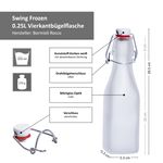 6er Set Glasflaschen Serie Swing Frosted mit Bügelverschluss 250ml_Bild_7