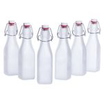 6er Set Glasflaschen Serie Swing Frosted mit Bügelverschluss 250ml_Bild_2