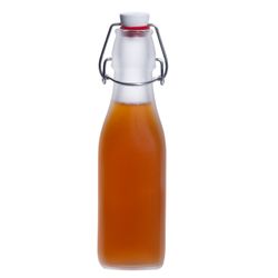 Bormioli-Swing-frosted-Flaschen-0-25-einzeln-mit-Fu.jpg 6er Set Glasflaschen Serie Swing Frosted mit Bügelverschluss 250ml_Bild_3