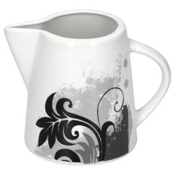 van-well-black-flower-milchkanne-01.jpg 2tlg. Set Milchkännchen 22cl & Zuckerdose 26cl Black Flower_Bild_2