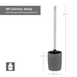 05-24142-kela-Alexia-Toilettenbuerste-steingrau-b_1.jpg WC-Garnitur + Seifenspender + 2 Zahnputzbecher / 24141 + 24142 + 2x 24140_Bild_4