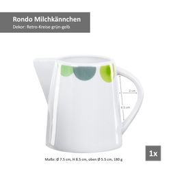 04-Van-Well-Rondo-milchkaennchen-bemassung.jpg Kaffeeergänzungsset Milchkännchen & Zuckerdose Rondo_Bild_4