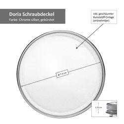 05-Kela-Doria-Gewuerzglaeser-520ml-Deckel-Bemassung.jpg 4er Set Vorratsglas Doria 520ml - 4x 11962_Bild_5