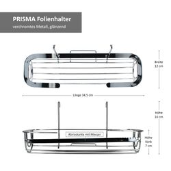 06-19631-Kela-Prisma-Folienhalter-Bemassung.jpg Folienhalter PRISMA aus verchromtem Metall - 19631_Bild_5