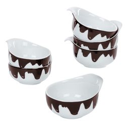 01-Kela-Blob-Schoko-Fondue-Schaelchen-6er-set.jpg 6er Set Fondueschälchen Blob Porzellan 150 ml_Bild_1