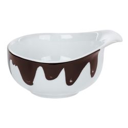 02-Kela-Blob-Schoko-Fondue-Schaelchen-schraeg-front.jpg 6er Set Fondueschälchen Blob Porzellan 150 ml_Bild_2