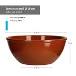 4er Set Tonschale 18cm braun glasiert 1L - 99537_Bild_2