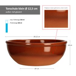 02-99539-Arte-Regal-Schale-350ml-bemassung-011.jpg 5cm braun glasiert 350ml - 99539_Bild_2