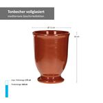 7tlg. Tongeschirr Set Tonkrug 1.9L + 6 Tonbecher 175ml braun glasiert_Bild_3