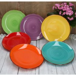 24326784-Dessertteller-Uni-Bunt-mood.jpg 6er Set Dessert- Kuchenteller Uni Bunt_Bild_5