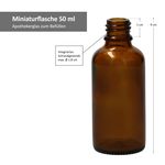 3er Set Apothekerflaschen Glasflasche braun 50ml mit Tropf-Deckel_Bild_4