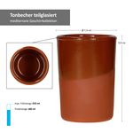6er Set Tonbecher teilglasiert 180ml - 12969_Bild_4