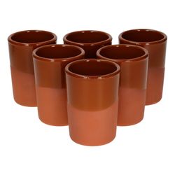 02-arte-regal-tonbecher-teilglasiert-6er-set.jpg 6er Set Tonbecher teilglasiert 180ml - 12969_Bild_2