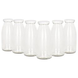 02-12936-glaeser-und-flaschen-hansaflasche-250ml-weiss-6er-set.jpg 6er Set Hansaflasche 250ml Deckel To 43 weiß_Bild_2